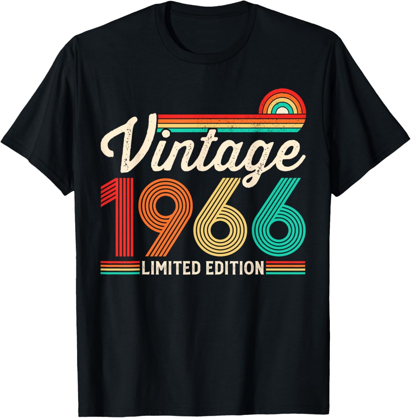 60 Years Old Vintage 1966 Limited Edition 60th Birthday T-Shirt - T-Shirt | Black