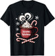 Warm Wishes Hot Cocoa Cozy Christmas Candy Hot Chocolate T-Shirt - T-Shirt | Black