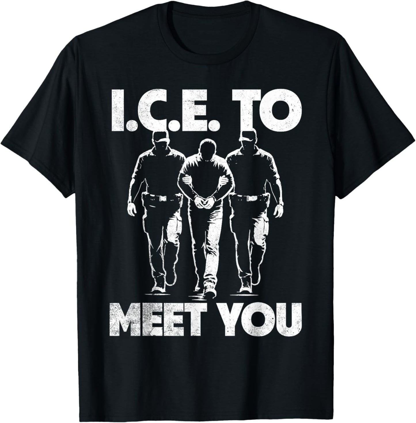 Support ICE - Funny Patriotic T-Shirt - T-Shirt | Black