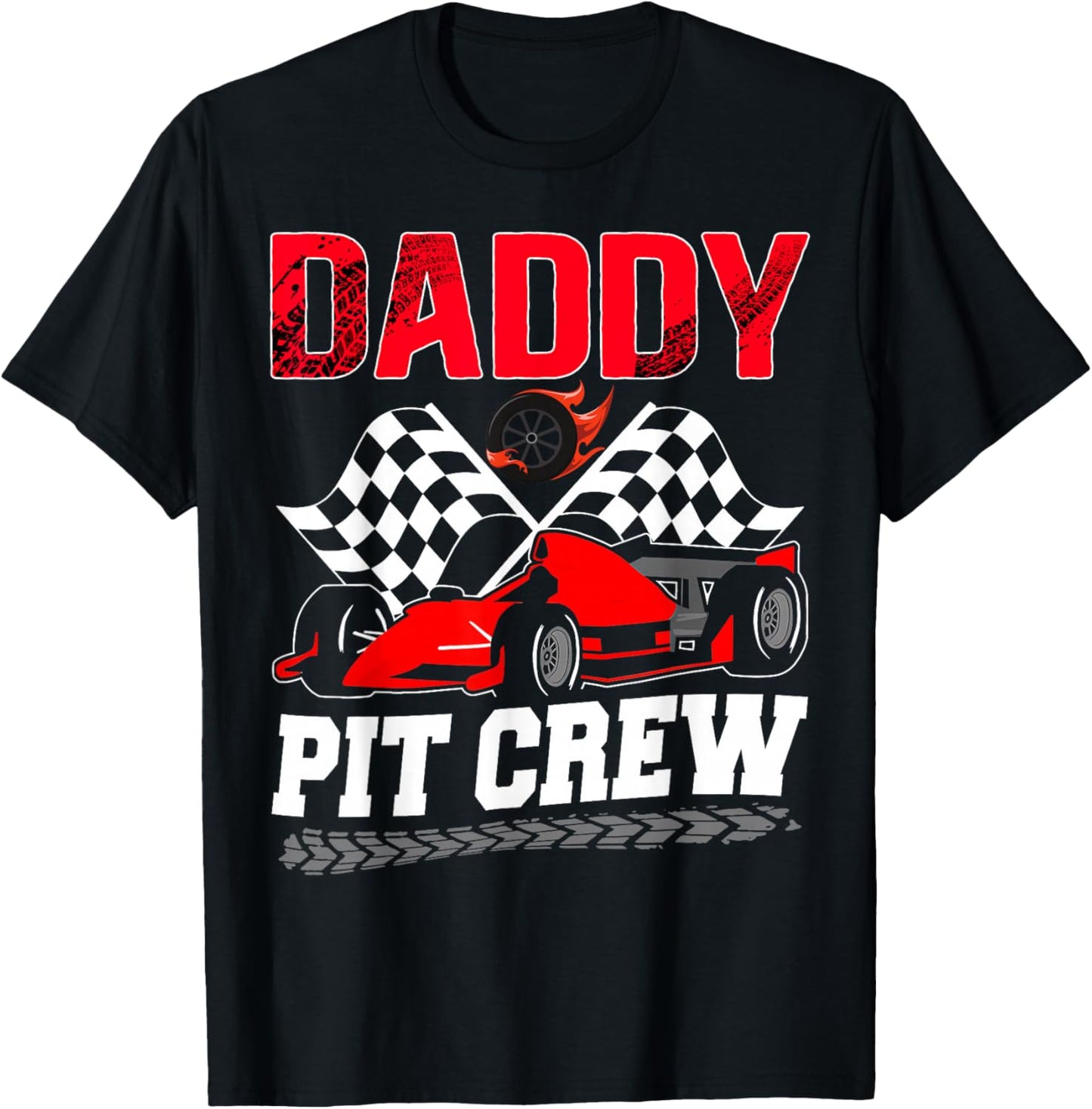 Daddy Pit Crew Racing Family Race Car Birthday Boy T-Shirt - T-Shirt | Black