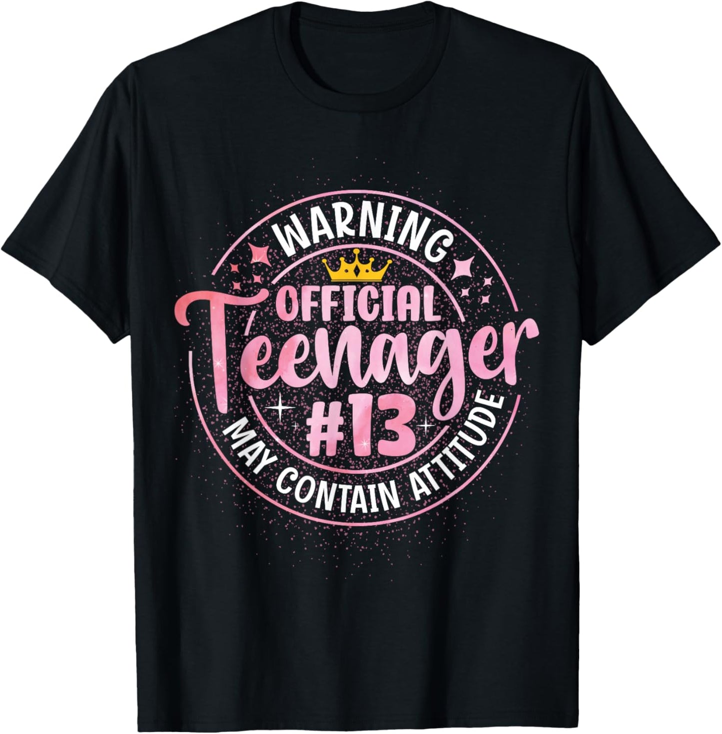 13th Birthday Girl Official Teenager 13 Year Old Birthday T-Shirt - T-Shirt | Black