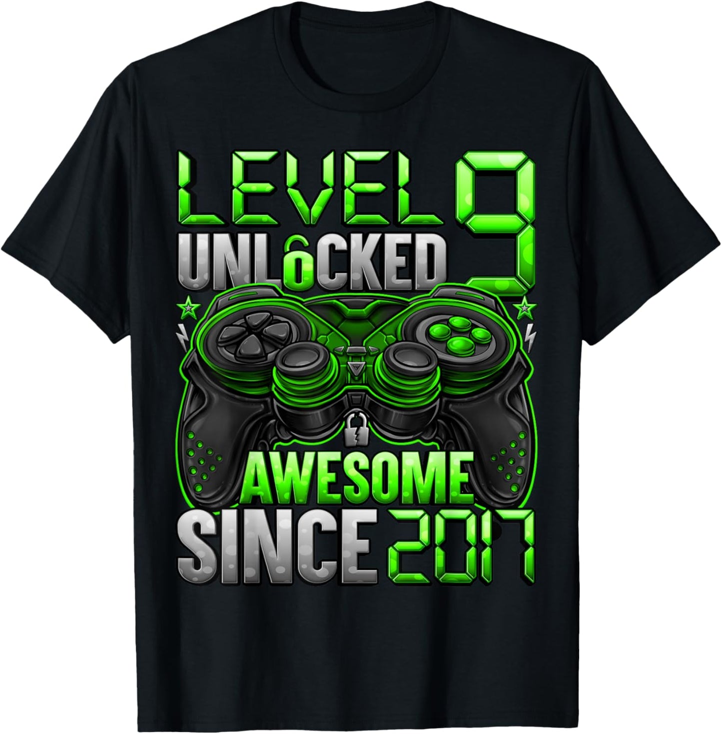 Level 9 Unlocked 9 Year Old Gifts for Boys 9th Birthday Boy T-Shirt - T-Shirt | Black