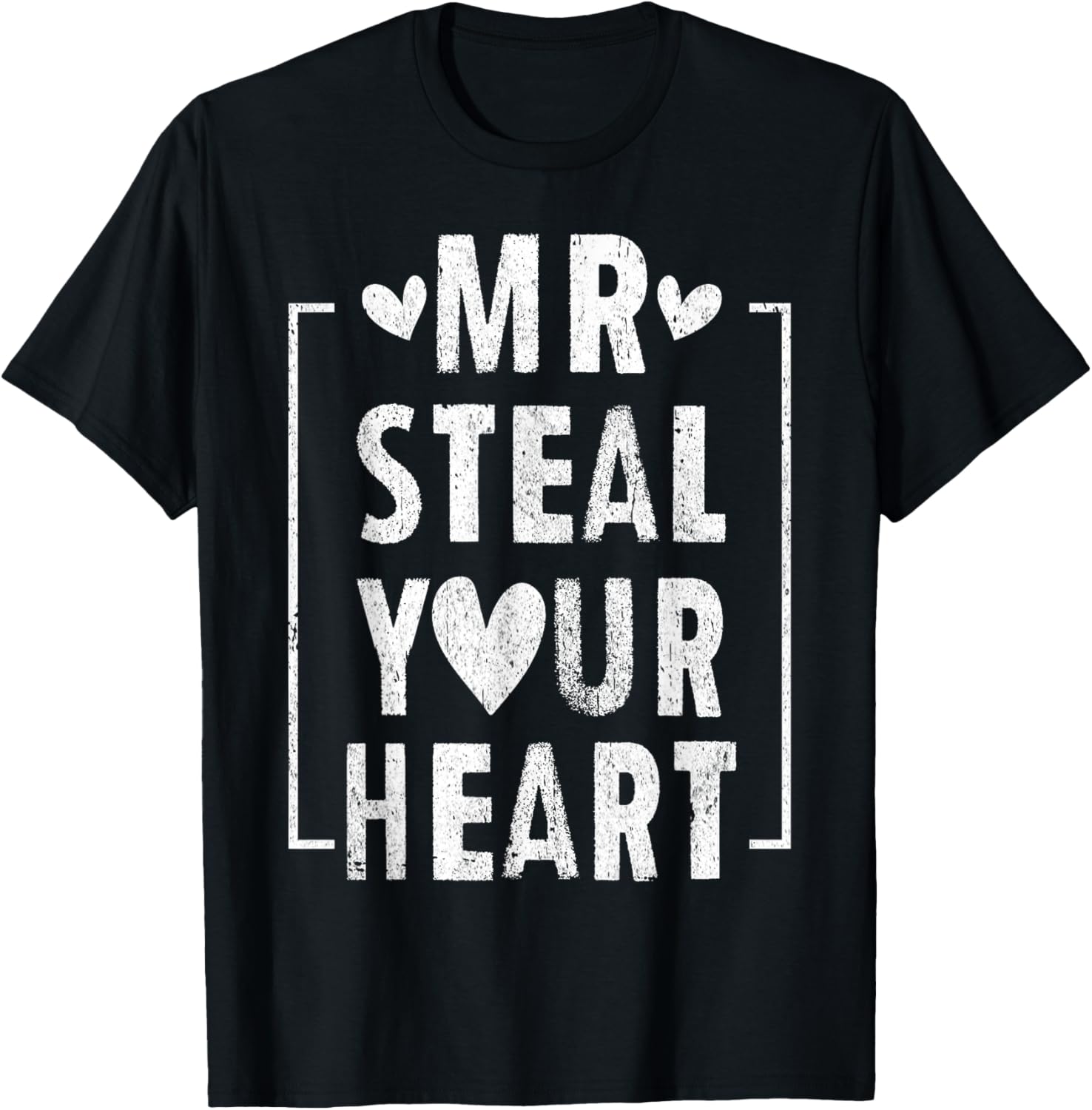 Mr Steal Your Heart for Boys Toddlers Valentine's Day Kids T-Shirt - T-Shirt | Black