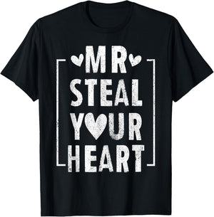 Mr Steal Your Heart for Boys Toddlers Valentine's Day Kids T-Shirt - T-Shirt | Black