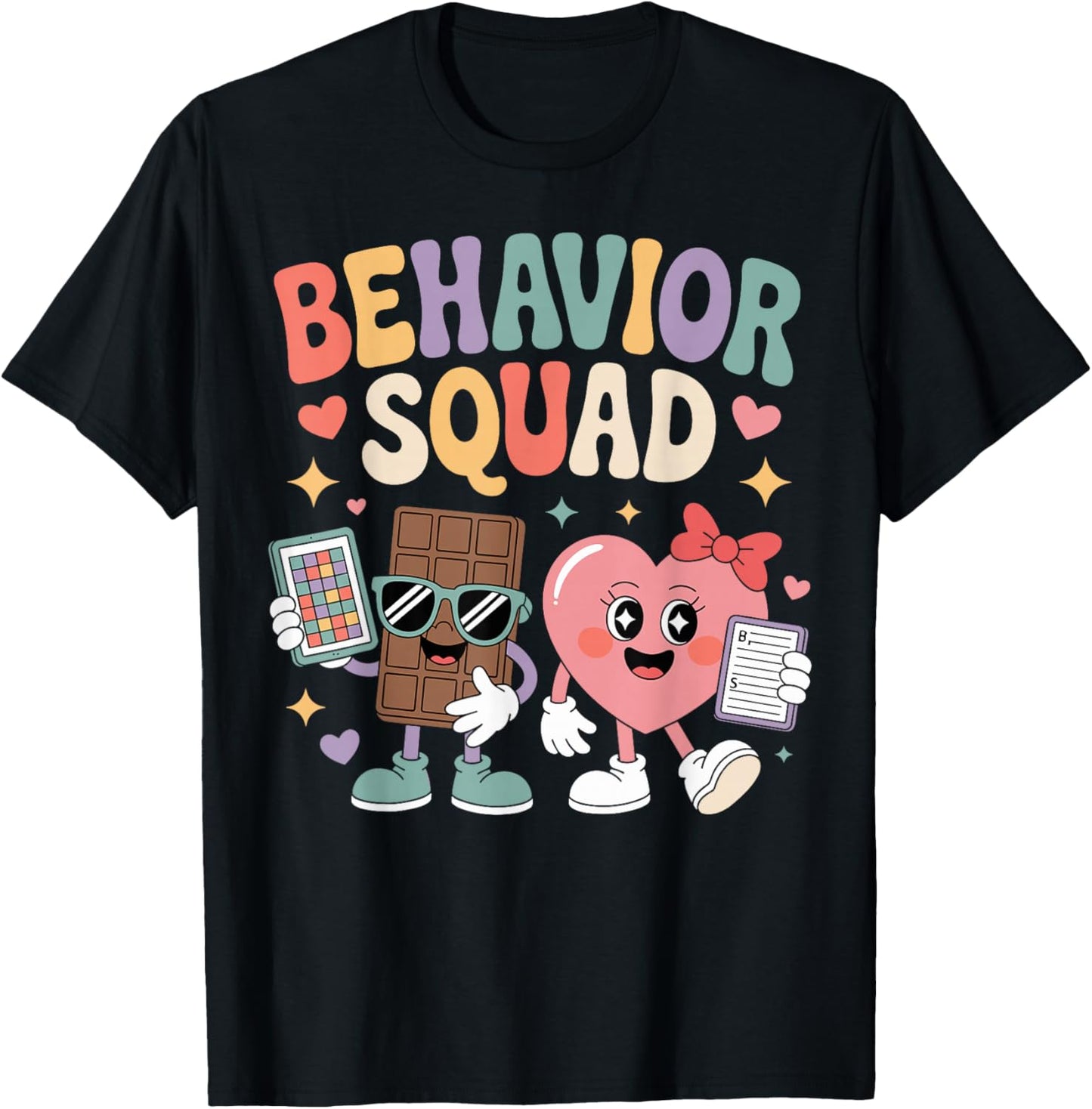 Behavior Squad Behavioral Analysis Tech Valentines Day T-Shirt - T-Shirt | Black