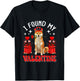 I Found My Valentine Shiba Inu Owner Floral Roses Hearts T-Shirt - T-Shirt | Black