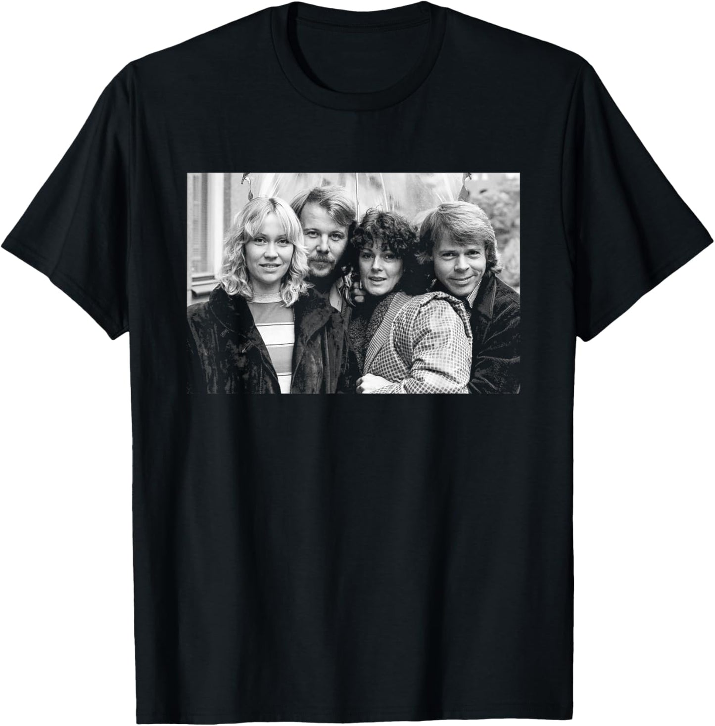 ABBA Swedish Pop Group Portrait Arrival Promo 1976 T-Shirt - T-Shirt | Black