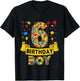 6th Birthday Boy Bricks Six Bday 6 Year Old Birthday Boy T-Shirt - T-Shirt | Black