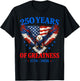 Flag Vintage 250 Years American 1776 2026 250th USA Birthday T-Shirt - T-Shirt | Black