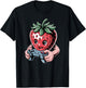 Funny Gamer Strawberry Cute Fruit Gaming for Video Game T-Shirt - T-Shirt | Black