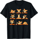 Funny Corgi Yoga Poses Dog Lover Meditation T-Shirt - T-Shirt | Black