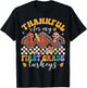 Thankful for My First Grade Turkeys Thanksgiving Teacher T-Shirt - T-Shirt | Black