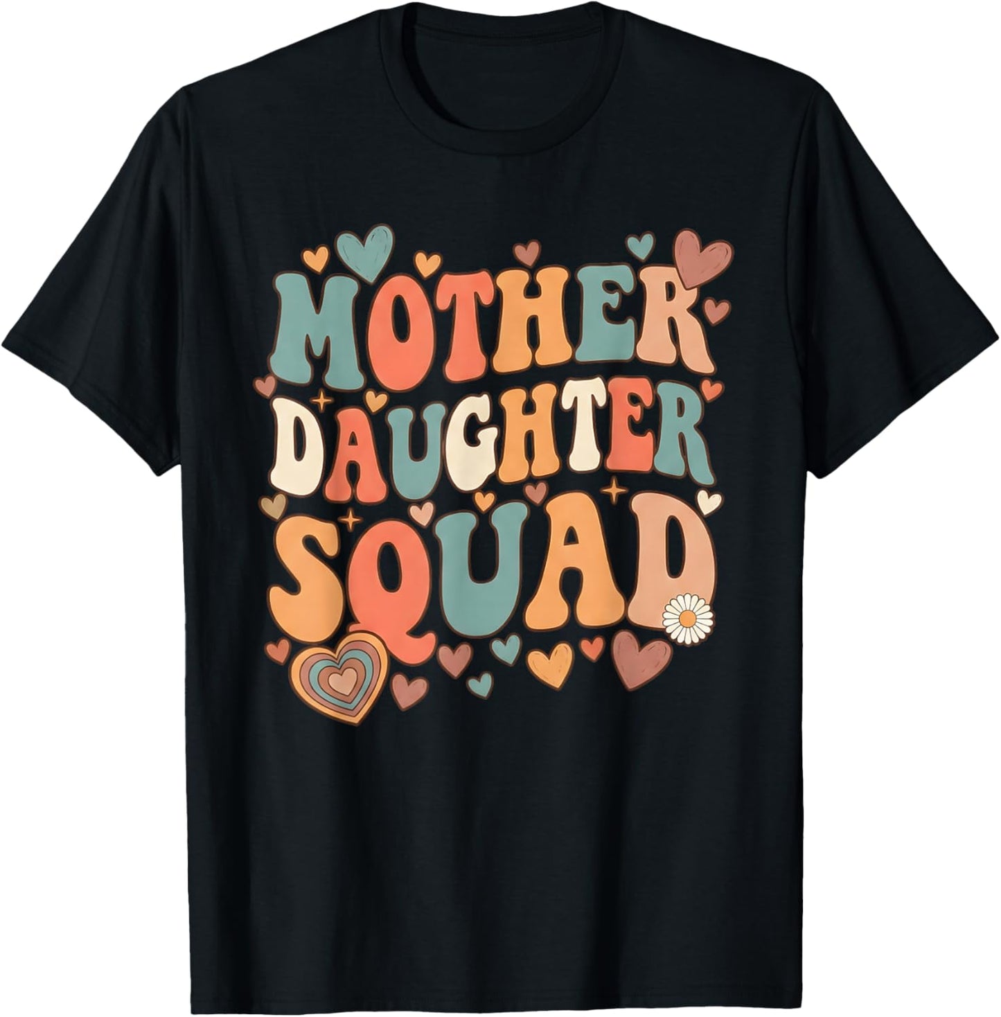 Mother Daughter Squad Matching Mothers Day Daughter Mommy T-Shirt - T-Shirt | Black
