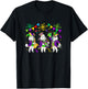 Three Cute Poodles Mardi Gras Masked Beads Funny Parades T-Shirt - T-Shirt | Black