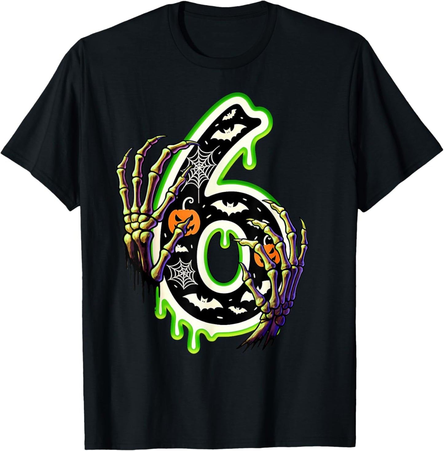 Six Seven Meme 6 7 67 Halloween Skeleton Couple Costume T-Shirt - T-Shirt | Black