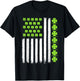 Lucky Shamrocks American Flag St Patrick's Day Men Women T-Shirt - T-Shirt | Black
