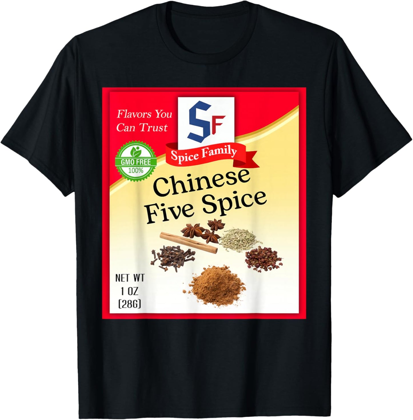 Chinnese Five Spice Group Costume Family Matching Outfit T-Shirt - T-Shirt | Black