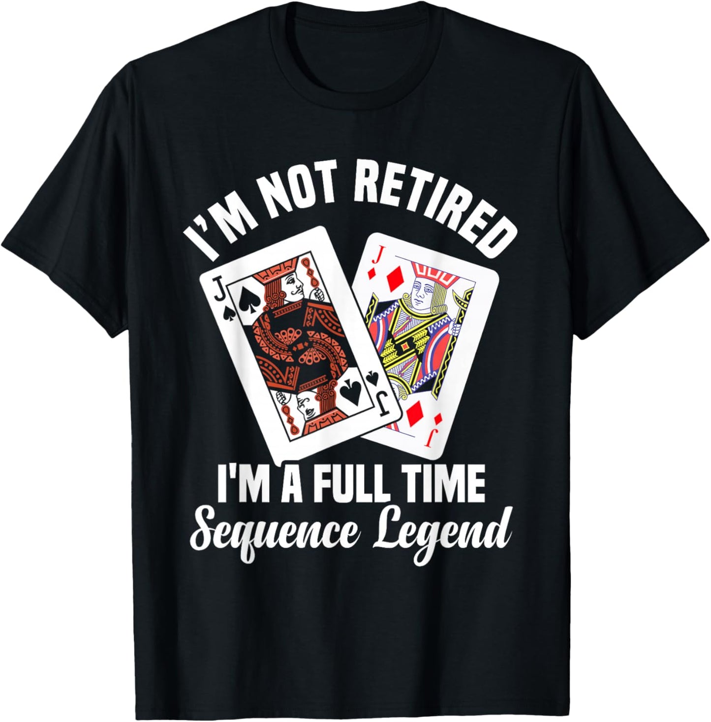Sequence Card Game Lover | Card Player Strategy Design T-Shirt - T-Shirt | Black