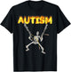 Autism Skeleton Meme Funny Funny Autism Burning Skeleton T-Shirt - T-Shirt | Black