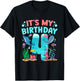 4th Ocean Birthday Party 4 Year Old Sea Animals T-Shirt - T-Shirt | Black