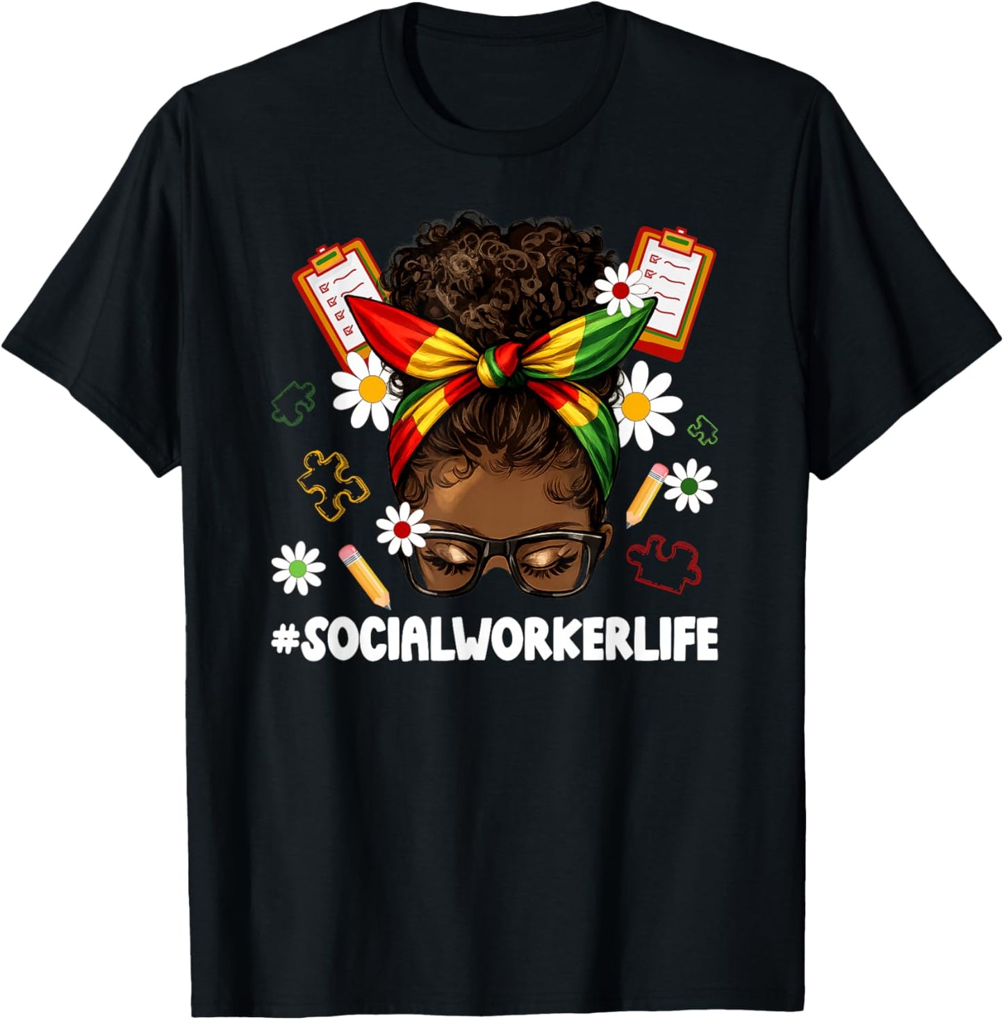 Black Social Worker Life African American Social Workers T-Shirt - T-Shirt | Black