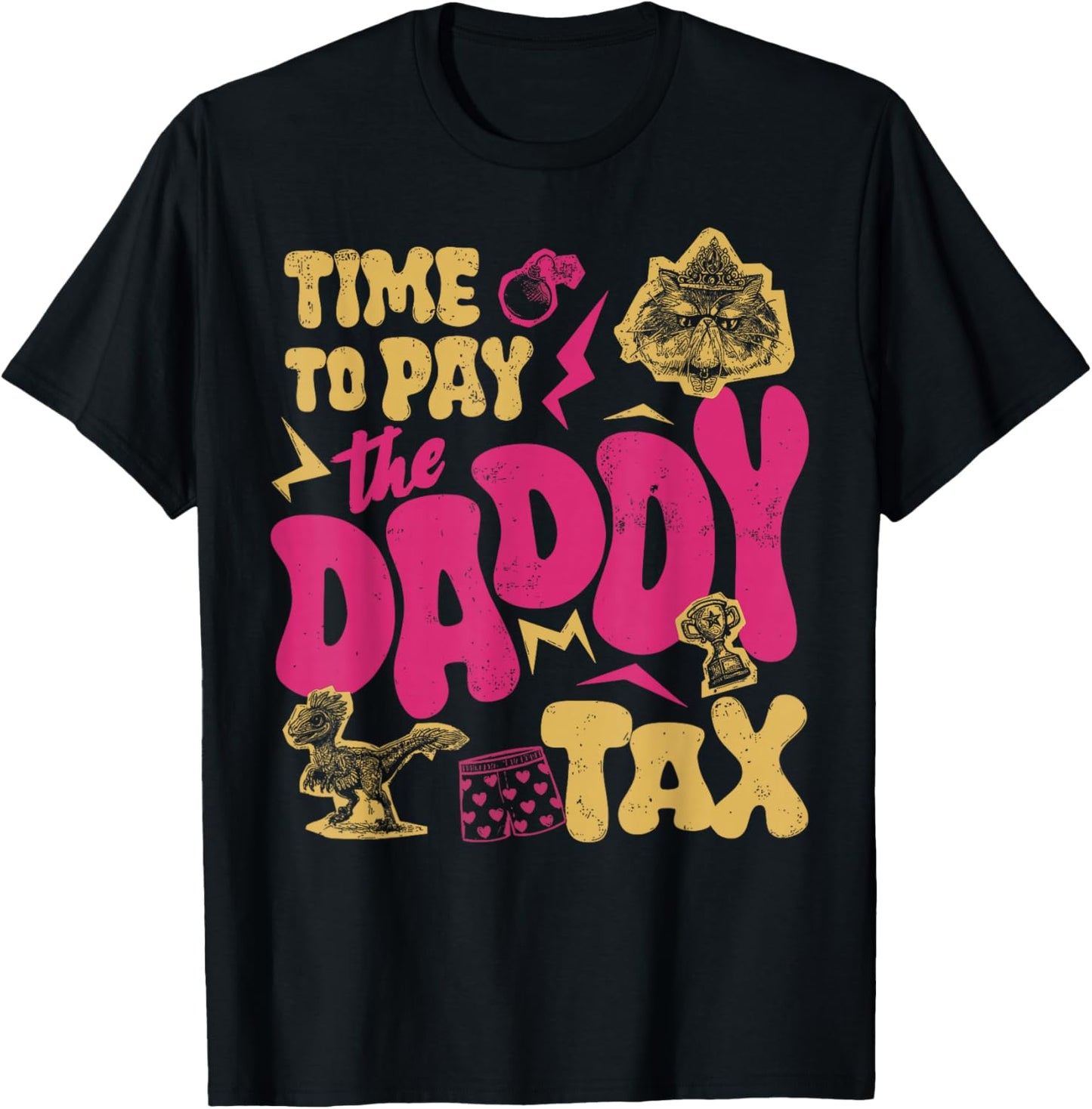 Time to Pay the Daddy Tax Retro Gamer Dad Father’s Day T-Shirt - T-Shirt | Black