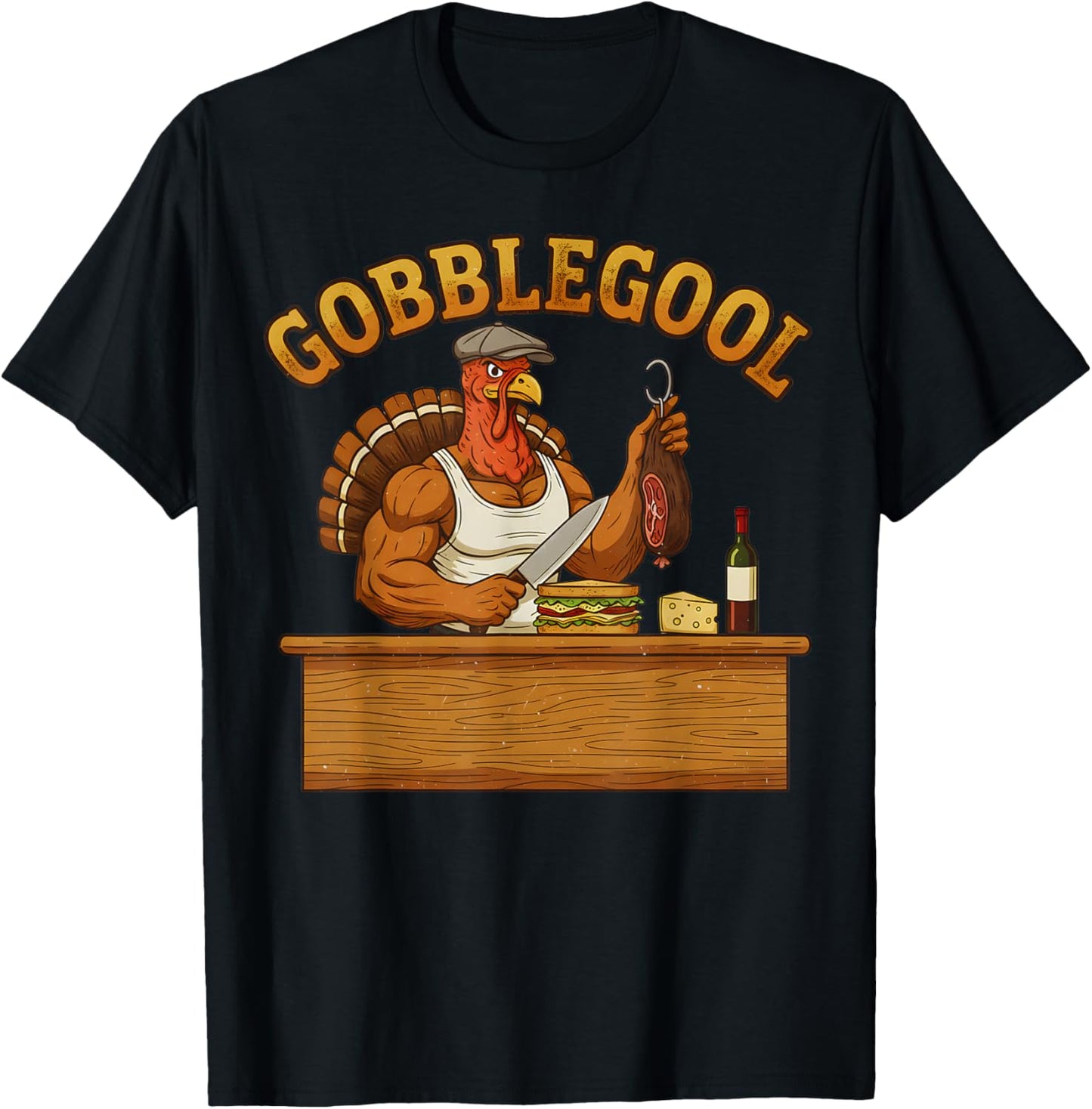 Thanksgiving Gobblegool Turkey Baker T-Shirt - T-Shirt | Black