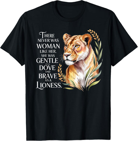 Brave As Lioness Lion Animal Lioness Women Lioness T-Shirt - T-Shirt | Black