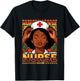 Afro Black Nurse Pride African Pattern RN LPN CNA T-Shirt - T-Shirt | Black