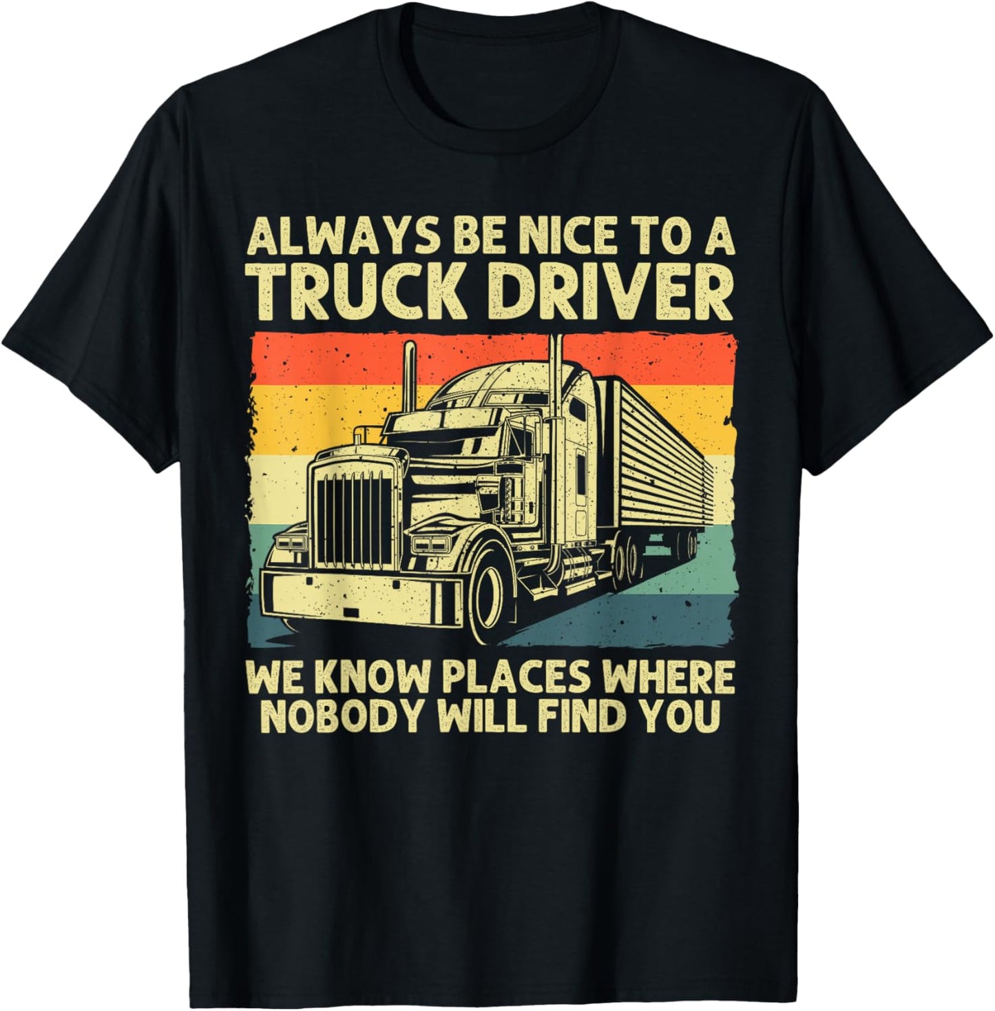 Best Truck Driver Art Dad Women Trucking CDL Trucker T-Shirt - T-Shirt | Black
