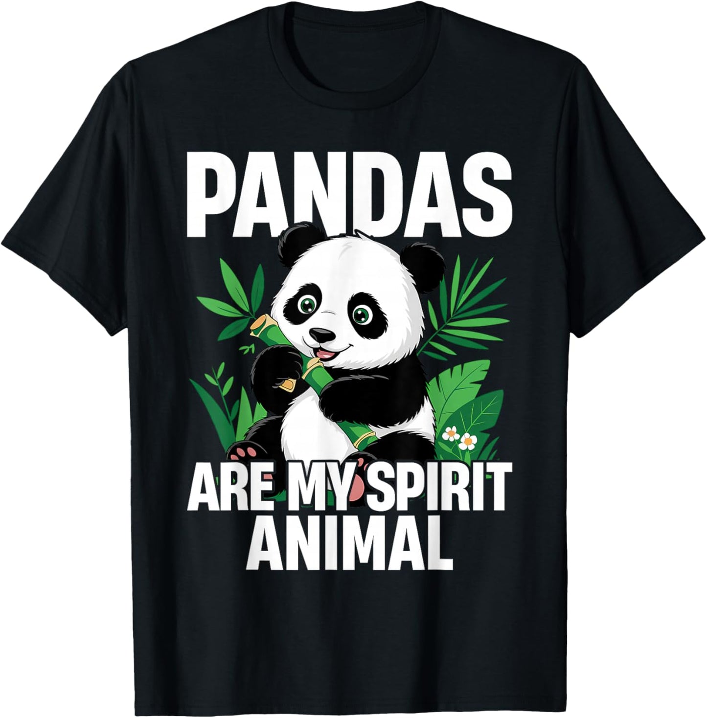 Pandas are My Spirit Animal Clothes Outfit Panda Bear T-Shirt - T-Shirt | Black