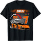 7th Birthday Bruh Racing Car Party Outfit 7 Year Old Boys T-Shirt - T-Shirt | Black