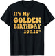 It's My 10th Golden Birthday 10 Year Old Bday Kids Groovy T-Shirt - T-Shirt | Black