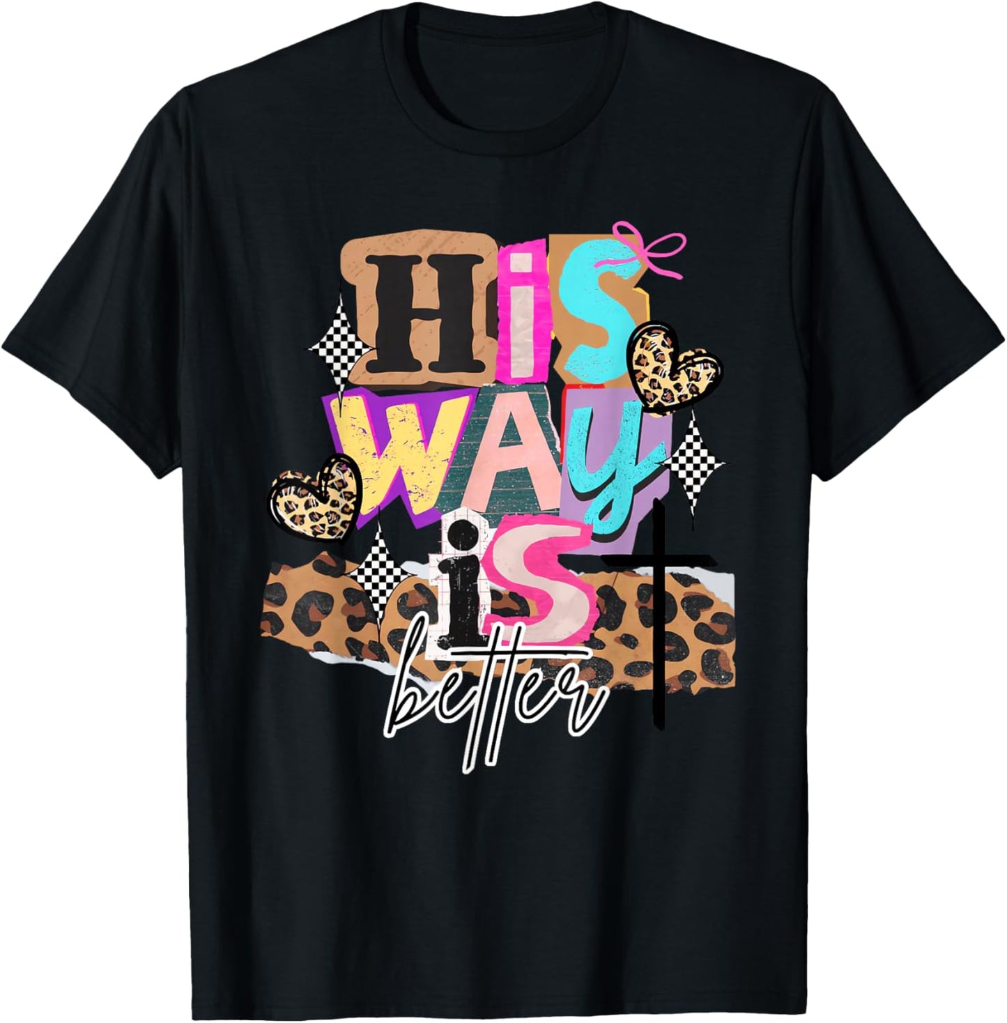 Retro Funny His Way is Better Religious Christians Bible T-Shirt - T-Shirt | Black