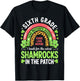 Sixth Grade Teacher St Patricks Day Teach Cutest Shamrocks T-Shirt - T-Shirt | Black
