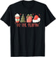 Christmas Season December Holiday Tree Santa Coffee Funny T-Shirt - T-Shirt | Black