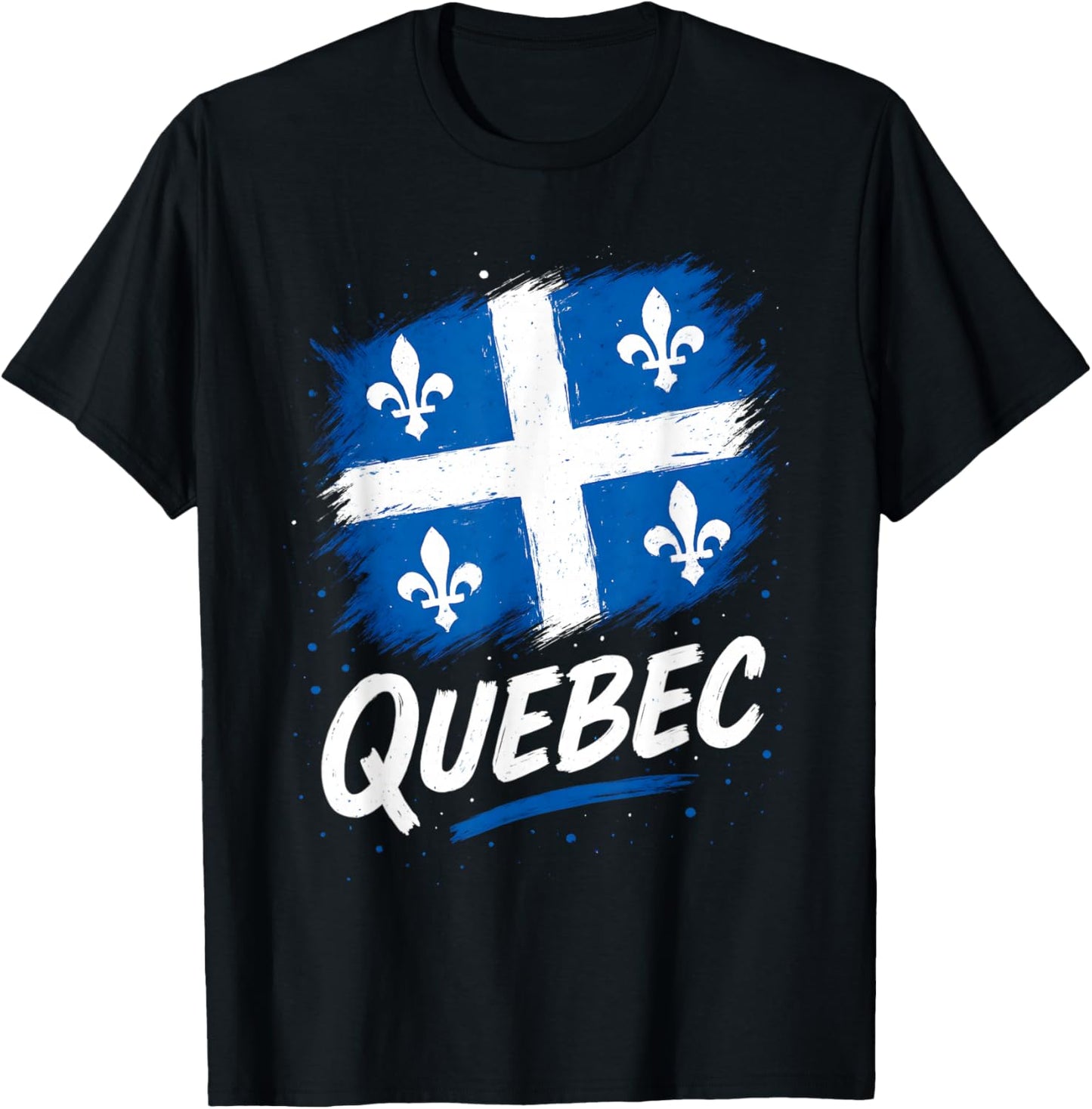 Quebec Flag Canadian Quebecois Quebecer Pride T-Shirt - T-Shirt | Black
