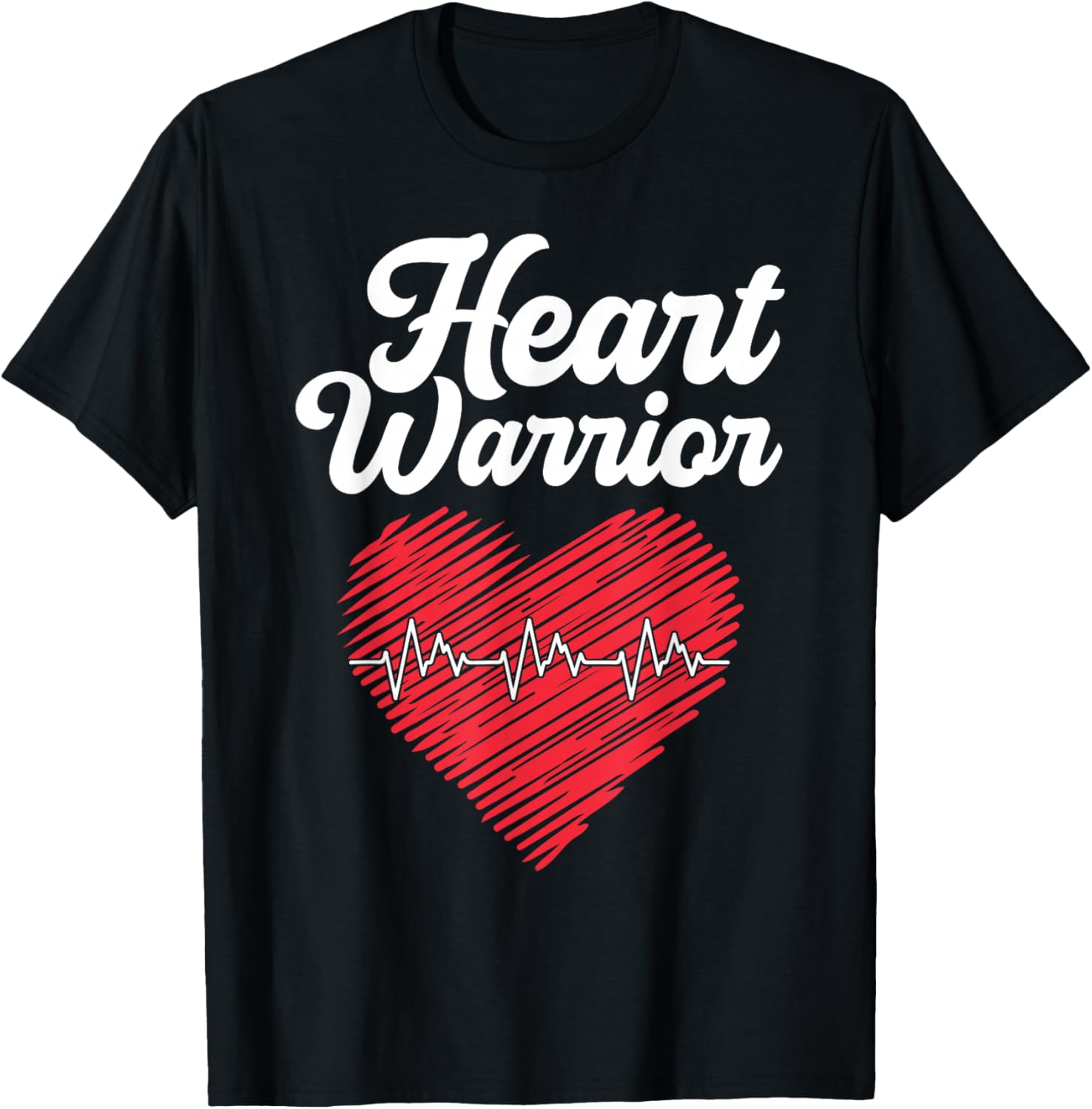 Heart Disease Awareness wear red for a Heart Warrior T-Shirt - T-Shirt | Black