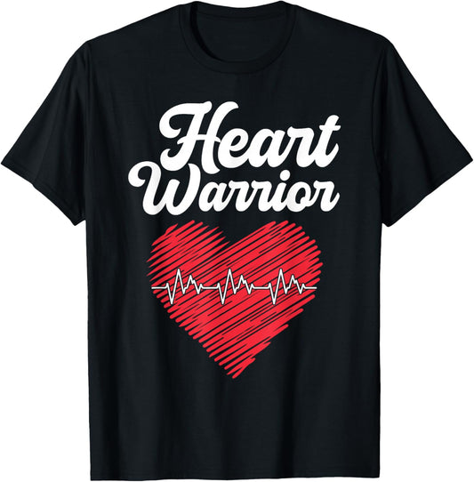 Heart Disease Awareness wear red for a Heart Warrior T-Shirt - T-Shirt | Black