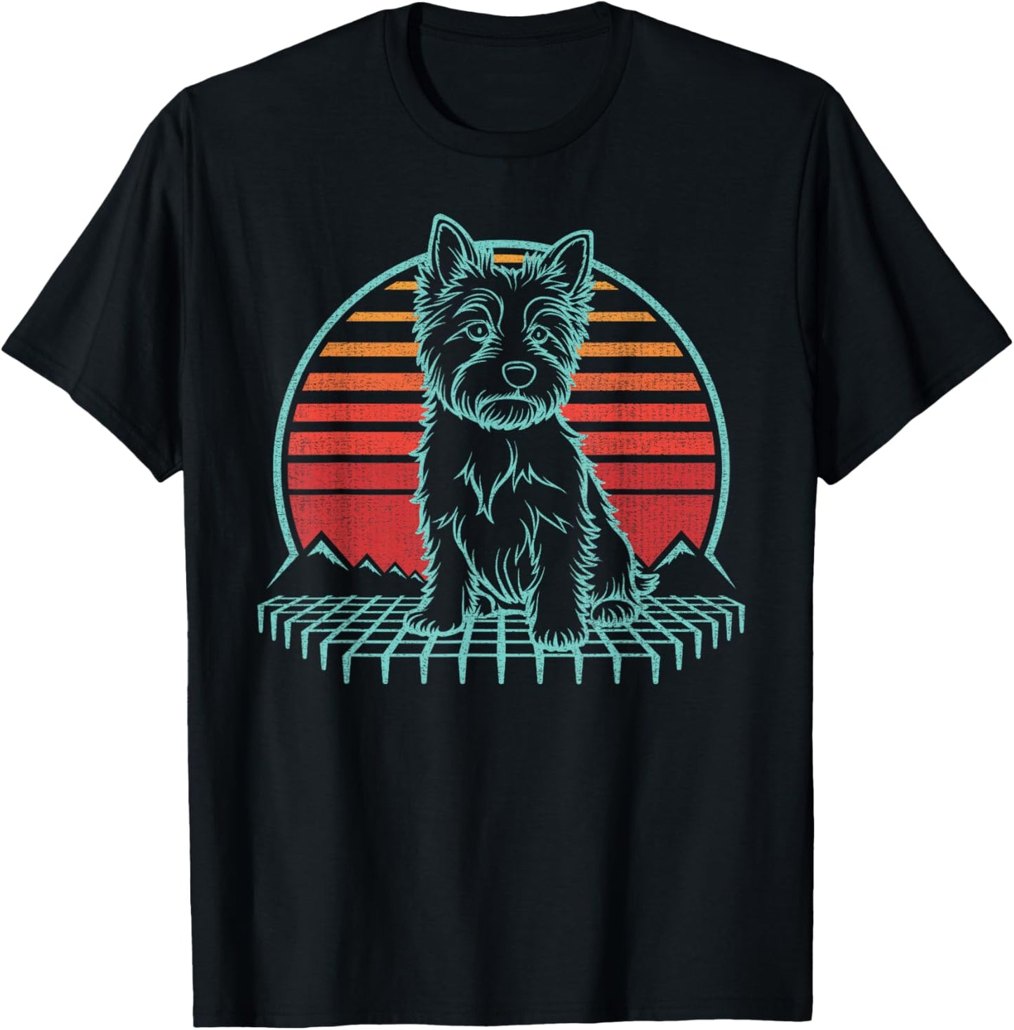 West Highland White Terrier Westie Retro Vintage 80s T-Shirt - T-Shirt | Black