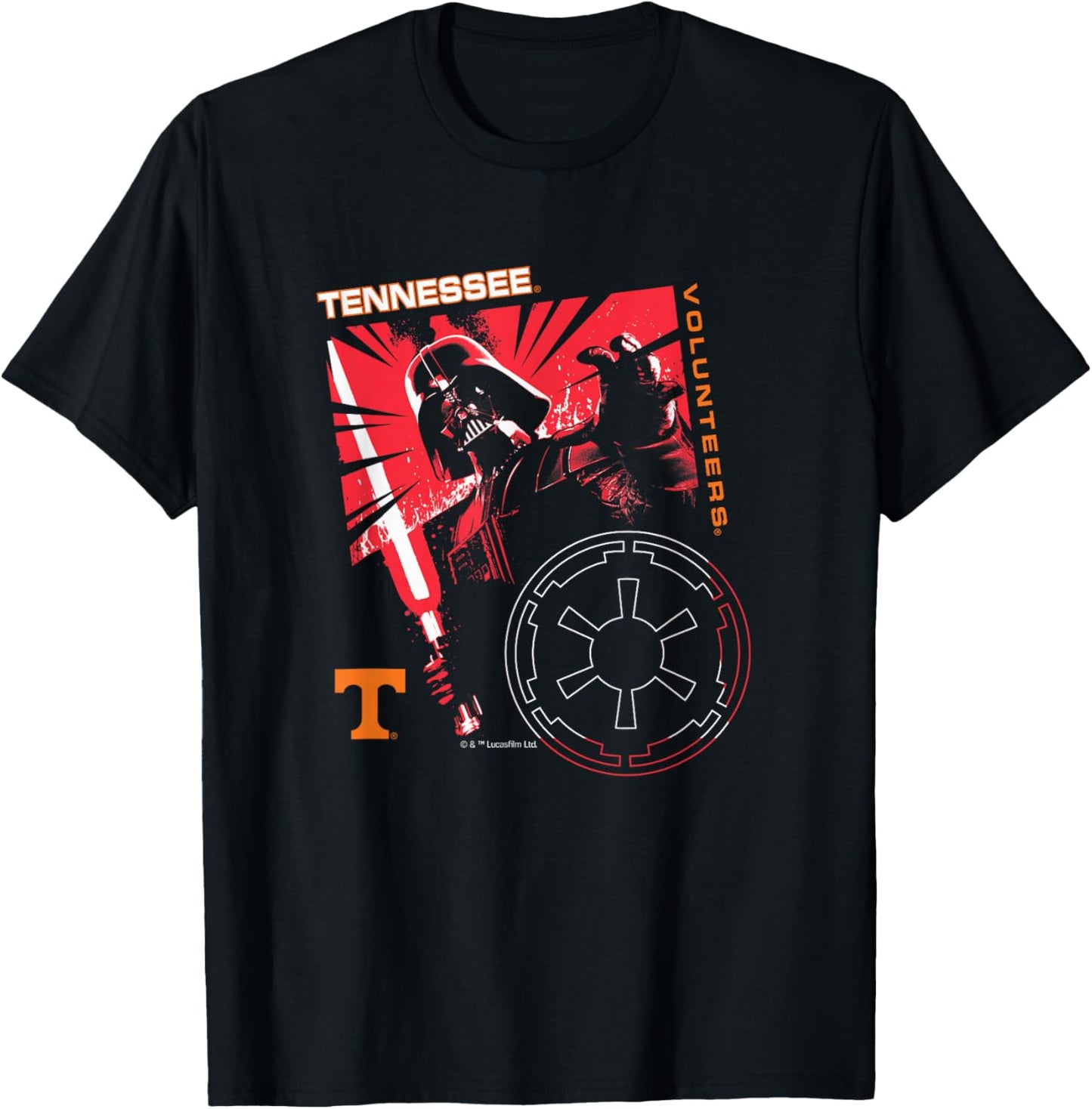 Tennessee Volunteers Star Wars Sith Lord Black T-Shirt - T-Shirt | Black