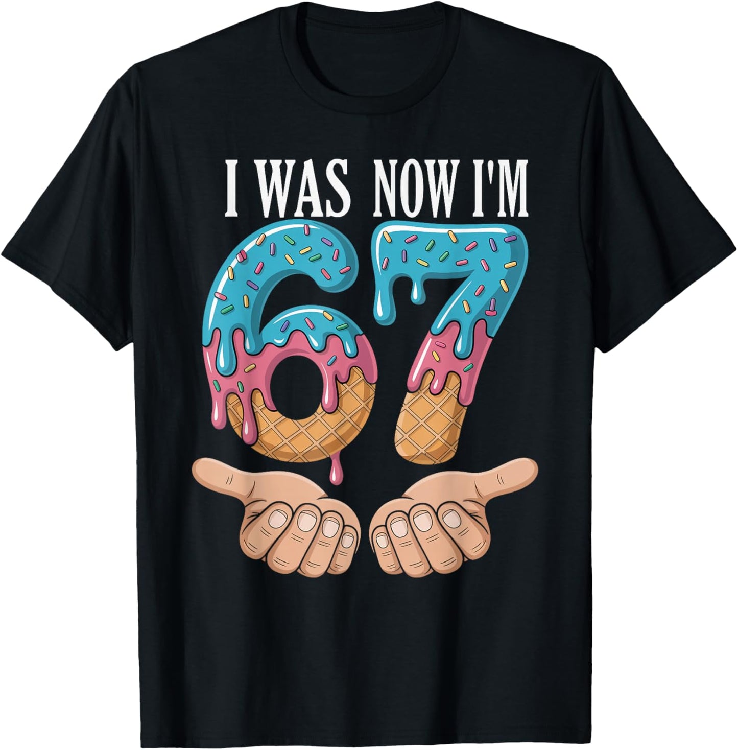 I was 6 Now I’m 7 Funny Birthday Girl Kids Seven Years Old T-Shirt - T-Shirt | Black