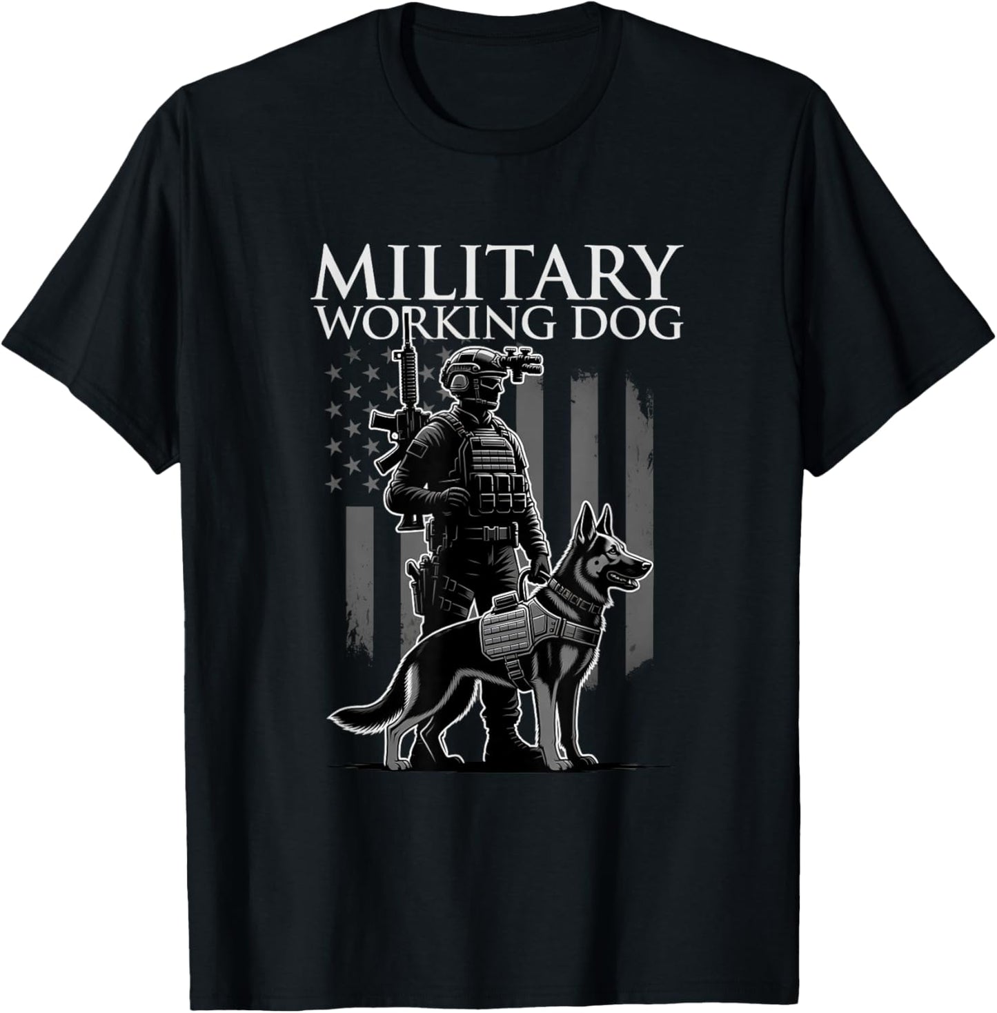 Military Working Dog Tactical Operator GSD T-Shirt - T-Shirt | Black