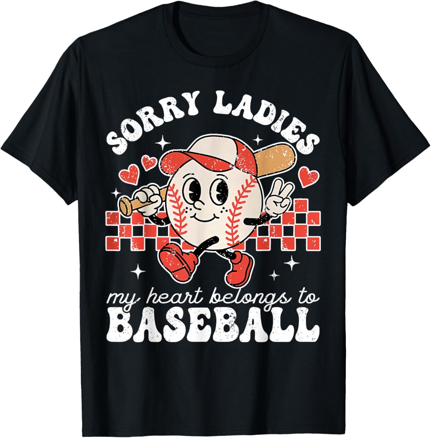 Sorry Ladies My Heart Belongs to Baseball Boy Kids T-Shirt - T-Shirt | Black