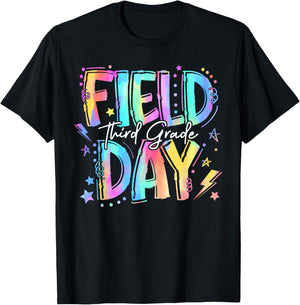 Field Day 2026 3rd Grade Field Day Fun Day Teacher Kids T-Shirt - T-Shirt | Black