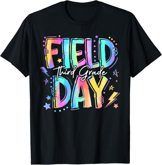Field Day 2026 3rd Grade Field Day Fun Day Teacher Kids T-Shirt - T-Shirt | Black