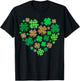Shamrock Heart St Patricks Day Leopard T-Shirt - T-Shirt | Black