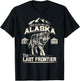 Vintage Classic Alaskan Wolf The Last Frontier Alaska T-Shirt - T-Shirt | Black