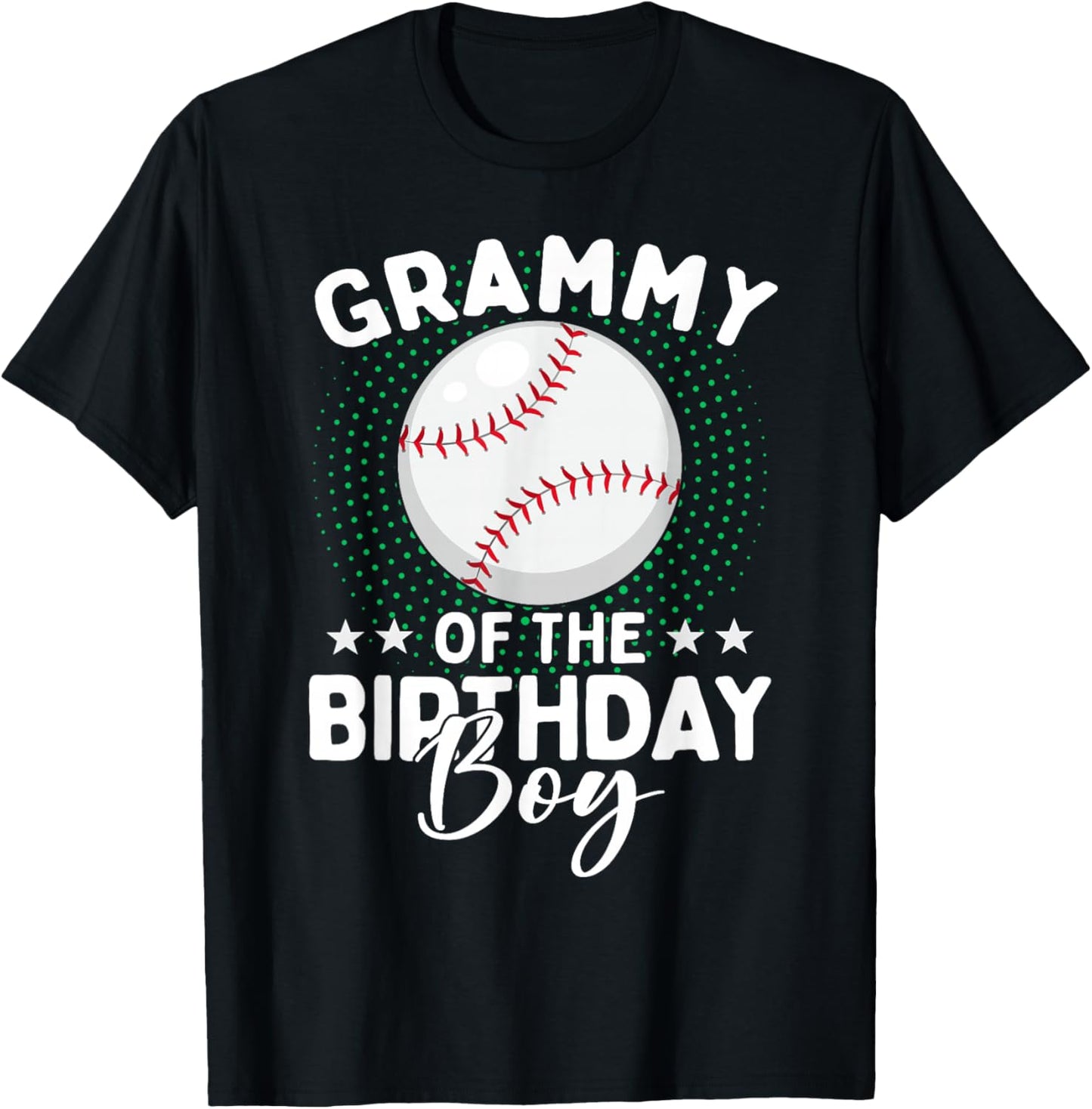Grammy of The Birthday Boy Baseball Player Birthday T-Shirt - T-Shirt | Black