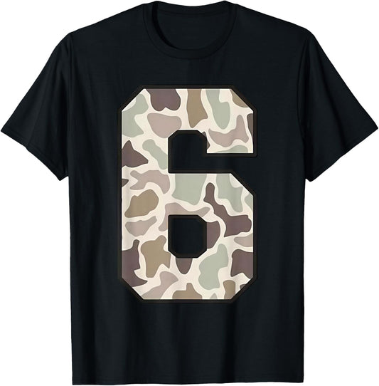 Camo Number 6 7 Funny Meme Halloween Costume T-Shirt - T-Shirt | Black